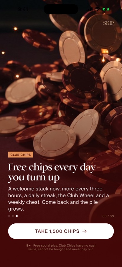 Welcome — A stack of chips to start with.